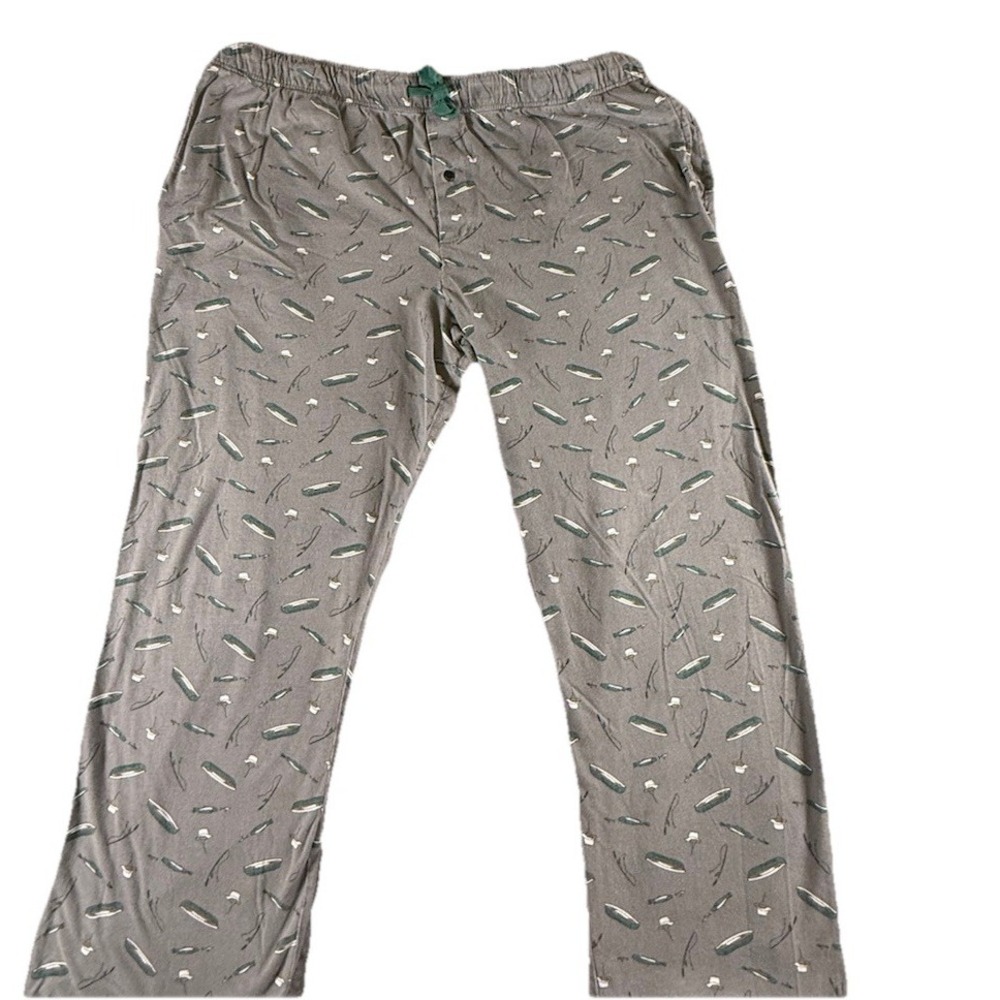 DIP  Men's Fleece Fishing Lure‎ Design Pajama Pant Size XXL